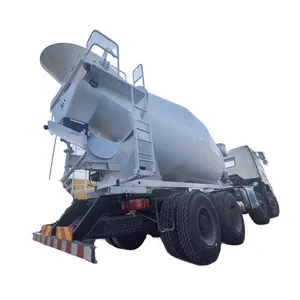 Portable concrete mixer truck body 8 cbm cement mixing drum tank with pump for sale