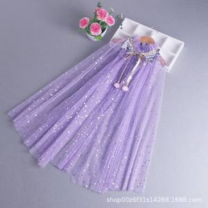 Capa de hada para niñas, capas finas de malla con corazón y lentejuelas para fiesta de cumpleaños y <span class=keywords><strong>Navidad</strong></span> - Product Image 2