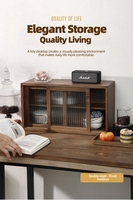 Massives Buchsbaumholz Umweltfreundliches Modernes Esszimmer-Sideboard Tischplatte Regal Aufbewahrungsschrank