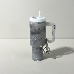 Ice Flower Insulated Tumbler Keychain Accessories Creative <b>Mini</b> Mug Cup Charms <b>Keyrings</b> Women Backpack Decor Holder Ornaments - Product Image 5