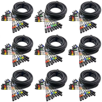 Câble de signal Premium Rainbow 6 voies - Câbles micro multicore et DMX512 en cuivre pur, câble serpent blindé tressé 8 canaux XLR