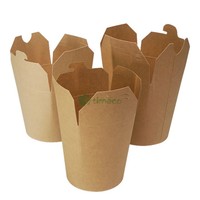 Vente flash - Boîtes à nouilles en papier kraft biodégradables de 14 à 32 oz, blanches/marron, pour emporter
