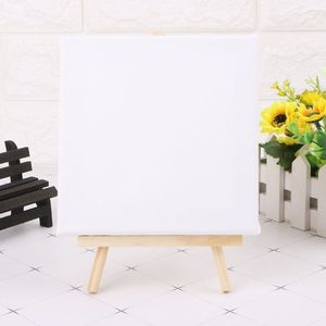 Worison High Quality Blank Stretched <strong>Mini</strong> <strong>Canvas</strong> and Natural Wood Easel Set Displaying for Art Supplies - Product Image 5