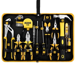 Household 24-Piece Tool Set Stainless Steel Combination Kit For Home Repair With Storage Bag - Product Image 4