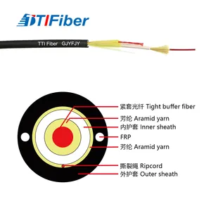 Cable de antena Cable de fibra óptica de doble conector de 1 núcleo con cable de fibra óptica de plástico reforzado con Kevlar