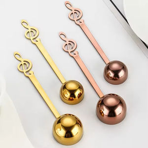 Cucharas medidoras de té y café de madera de Metal con forma de nota musical de nuevo diseño de moda para regalar y uso diario en la cocina - Product Image 5
