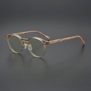 New Vintage PC <strong>Glasses</strong> Frame Wood Grain Flat Design AC Lenses <strong>Korean</strong> Japanese Fashion Trendy for Men Sunglasses - Product Image 3