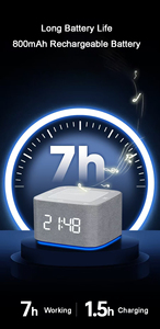 Horloge de bureau avec télécommande, machine à sons naturels, application de sommeil, machine portable rechargeable, réveil intelligent, haut-parleur - Product Image 4