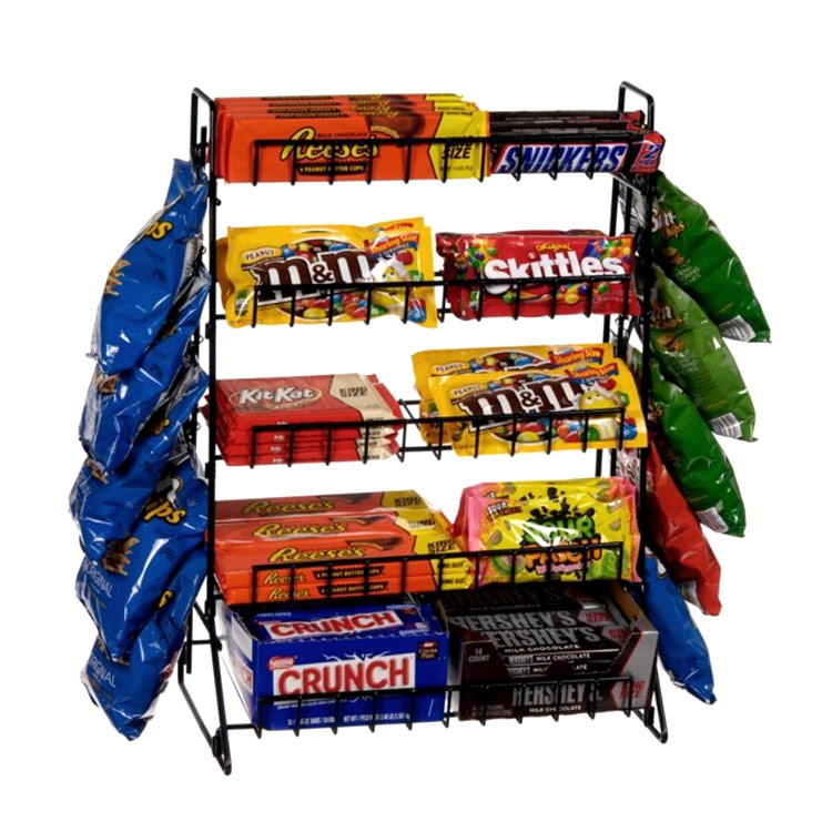 Плоская Упаковка металлической проволоки столешница candy полки для супермаркета