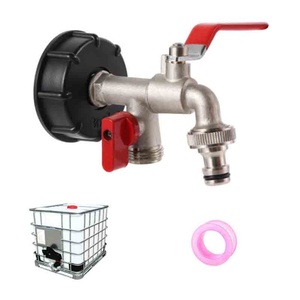 Raccord de robinet pour réservoir IBC 1/2'' S60X6 à filetage grossier, connecteur rapide à valve pour robinet IBC, adaptateur de raccordement d'eau - Product Image 1