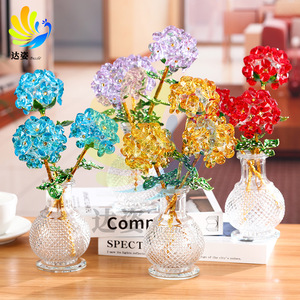 Adorno de cristal de hortensia deslumbrante, hecho a mano, para decoración de sala de estar, regalo de boda - Product Image 1