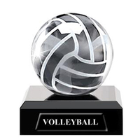 Trophée en cristal en forme de balle de tennis pour les événements de tennis et les sports pour jeunes