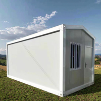Casa Contenedor Prefabricada de Madera/Acero de 20 pies/40 pies para Oficinas y Comedores al Aire Libre con Techos Puntiagudos y Garantía
