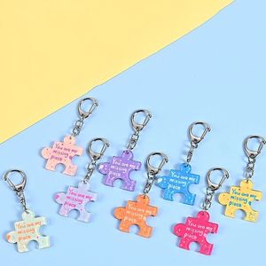 Porte-clés puzzle coréen créatif et mignon, tendance Instagram, pour sacs à dos, pendentifs pour couples et meilleurs amis, en stock - Product Image 2