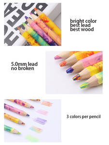 Crayons de peinture <span class=keywords><strong>en</strong></span> bois <span class=keywords><strong>arc</strong></span>-<span class=keywords><strong>en</strong></span>-<span class=keywords><strong>ciel</strong></span> multicolores pour enfants Grands crayons de couleur graduels - Product Image 6