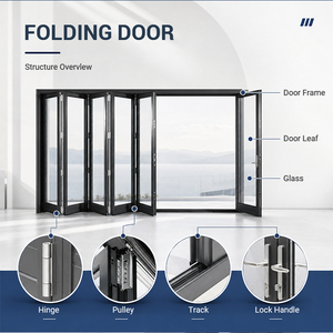 <span class=keywords><strong>Puerta</strong></span> Plegable <span class=keywords><strong>de</strong></span> Aluminio <span class=keywords><strong>en</strong></span> <span class=keywords><strong>Forma</strong></span> <span class=keywords><strong>de</strong></span> L, Estilo Moderno, Ahorra Espacio, <span class=keywords><strong>Puerta</strong></span> Interior <span class=keywords><strong>de</strong></span> Vidrio para Balcones y Hoteles - Product Image 4