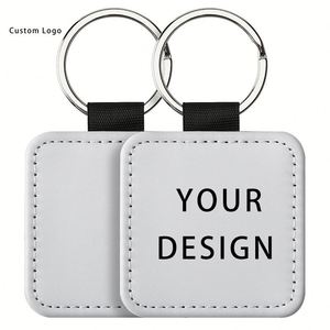<b>Custom</b> Shaped Pu Leather <b>Keychains</b>, Stainless Steel, Eco-Friendly for Earth Day and Easter Decor - Product Image 6
