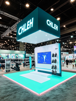 Stand de Exhibición Modular con Pantalla LED de 10x10 para Ferias Comerciales, con Caja de Luz SEG