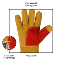 Gants de sécurité professionnels pour soudeurs résistants aux chutes extrêmes EN388 EN420 EN407, gants de soudage en cuir résistants aux déchirures
