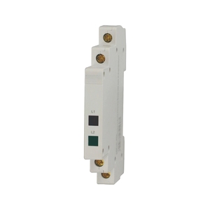Indicateur lumineux LED biphasé Gloca 230V, signal d'état vert pour montage sur rail DIN - Product Image 1
