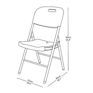 6pc/carton Foldable Outdoor Camping Garden <b>Chair</b> <b>White</b> HDPE Plastic Folding Hotel Party Wedding Event <b>Chairs</b> - Product Image 4