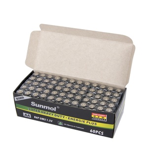 Sunmo เซลล์ R6 1.5V UM3คาร์บอนสังกะสีแบบแห้ง <span class=keywords><strong>AA</strong></span> สองเท่าจากผู้ผลิตในประเทศจีน - Product Image 1