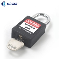 Cadenas de sécurité industriel LOTO noir, anse en acier de 6 mm, certifié CE/OSHA/ISO9001, marque HiLink, garantie 1 an, prévient les risques