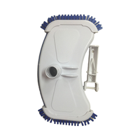 Tête d'aspirateur pour piscine avec poils bleus, pare-chocs anti-rayures et adaptateur de perche, tête de nettoyage par aspiration pour fond et parois de piscine