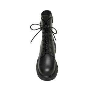 <span class=keywords><strong>Bottines</strong></span> <span class=keywords><strong>Chelsea</strong></span> formelles pour femmes Moncheer, style western, élégantes, à lacets, avec boucle latérale, fermeture éclair, talon épais, légères, antidérapantes, rehaussantes - Product Image 5