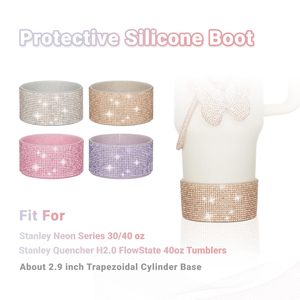 Botella de agua de lujo con tapa de diamantes, soporte de silicona para vaso, colgante de <span class=keywords><strong>mariposa</strong></span>, cadena para vaso, asa brillante, lavable - Product Image 3