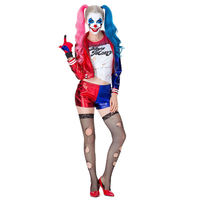 Vêtements pour femmes Uniforme sexy Ensemble complet de vêtements de carnaval Movie Suicide Squad Harley Quinn Costume