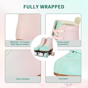 Magnitt-<span class=keywords><strong>Patines</strong></span> de <span class=keywords><strong>ruedas</strong></span> transpirables de <span class=keywords><strong>4</strong></span> <span class=keywords><strong>ruedas</strong></span> de cuero ajustable de doble fila <span class=keywords><strong>para</strong></span> <span class=keywords><strong>mujer</strong></span>, de 7,5 cm de ancho <span class=keywords><strong>para</strong></span> uso en exteriores - Product Image 6