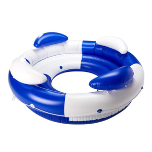 Inflatable <b>Sofa</b> Float Thickened Wear Resistant PVC Outdoor Portable Swimming Pool Lounge Chair Multi Person Floating Island Raft - Product Image 1