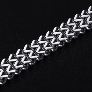 Pulsera de Acero Inoxidable Sólido Silver Lightning para Hombre, Joyería de Moda - Product Image 5