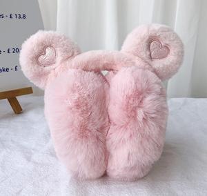 नए शीतकालीन कार्टून नेट रेड छोटे जानवरों गर्म छात्रों को ठंडे-प्रूफ इयरमफ फोल्डेबल फॉल्डेबल फॉल्डेबल नकली फर प्लश लड़की - Product Image 2