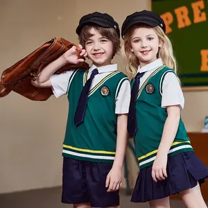 Customized kindergarten uniforms primary and secondary school uniforms short-sleeved school uniforms sportswear suits