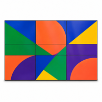 Mur vidéo LCD industriel 49 pouces, cadre de 0,88 mm, écran de jonction 24/7, panneau IPS, luminosité 700 cd/m² pour centre de commande énergétique