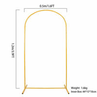 Arche en métal incurvée avec revêtement en tissu, décoration de fond pour mariage et célébrations, pour intérieur et extérieur, livraison rapide