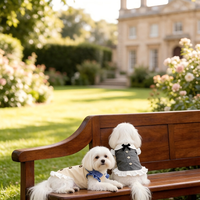 Accessoires pour animaux de compagnie : Robe en polyester pour animaux de compagnie, style jupe de princesse pour chat, tenue de mariage style britannique, pour le printemps et l'été