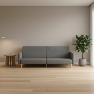 Divano Letto Grigio D0100H5SZQ8 Convertibile Moderno in Tessuto a 3 Posti per Soggiorno - Product Image 2