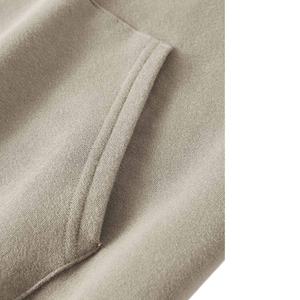 Vêtements en gros, fabricants de sweats à capuche, sweat à capuche en polaire uni à col montant, 380 GSM, 80% coton, 20% polyester, sweat à capuche pour homme - Product Image 6