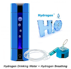 블루 뷰티 컵에 풍부한 수소 물병 아름다운 H2 분자 수소 발생기 물병 - Product Image 4