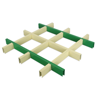 Rejilla de Techo de Aluminio de Celda Abierta para Interiores, Rejilla de Techo para Restaurante, Tienda, Garaje, Cobertizo, Techo Falso