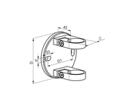 Service d'usinage CNC de haute qualité, fixation latérale personnalisée, plaque ronde, petit poteau de main courante, fixation sur façade
