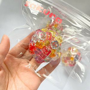 Colorful Ice Cube Shaped Plush Stress Balls Stretchy Soft Squishy Pop-Pop <b>Beads</b> for Stress Relief Unisex Ages 14+ - Product Image 5