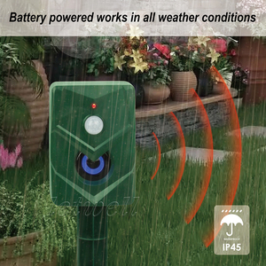 Dispositifs de dissuasion extérieurs imperméables et inoffensifs Répulsif pour animaux à piles Répulsif pour animaux à ultrasons pour <span class=keywords><strong>garage</strong></span> souterrain - Product Image 6