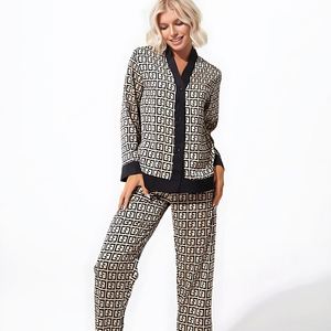 WanBao Chic Geometric Design Nightwear for Premium Comfort in Plus Size Lady <b>Pajama</b> Set - Product Image 1