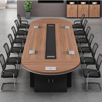 Table de conférence en forme de bateau personnalisée en usine en Chine, mobilier de bureau, bureau de conférence, table de réunion pour salle de conseil