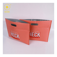 Logo personnalisé expédition recyclable imprimé bulle Poly Mailers sac avec poignée vêtements papier courrier emballage sacs postaux d'emballage