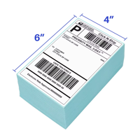 Étiquettes thermiques imperméables à adhésif fort en accordéon de 4 x 6 pouces, autocollants adhésifs personnalisés à 3 couches pour DHL UPS FBA Express